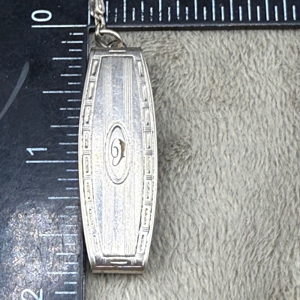 Vintage RADIO Pocket Watch Fob Silver Tone Chain 7.5" - Picture 8 of 15